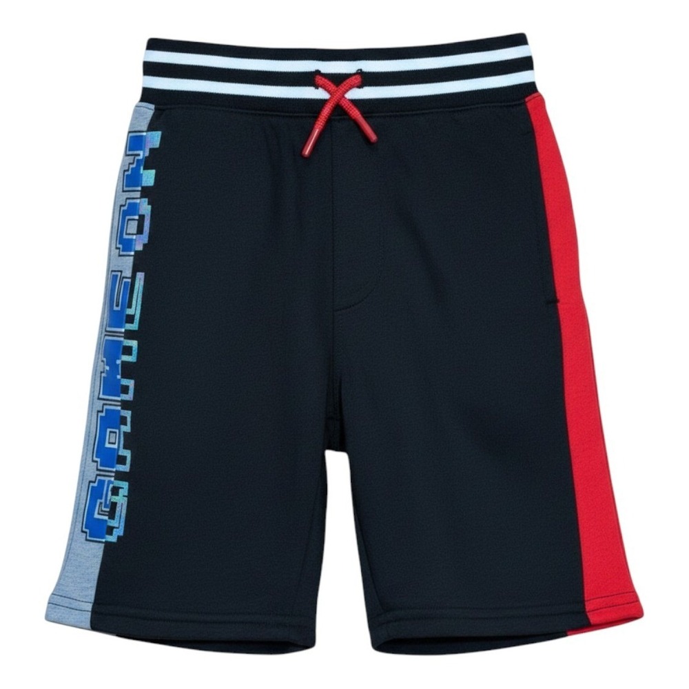 365 Kids from Garanimals Colorblock Shorts Black Game On Graphic Boys Size 8
